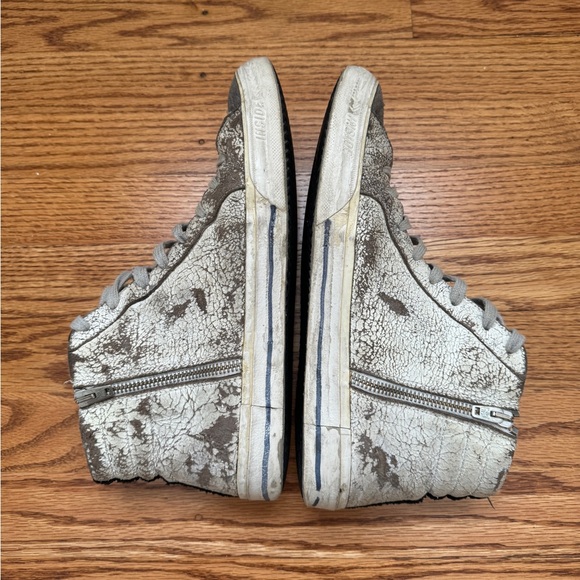 Golden Goose Slide sneakers in crackled suede with leopard print star EU43 - Picture 2 of 6